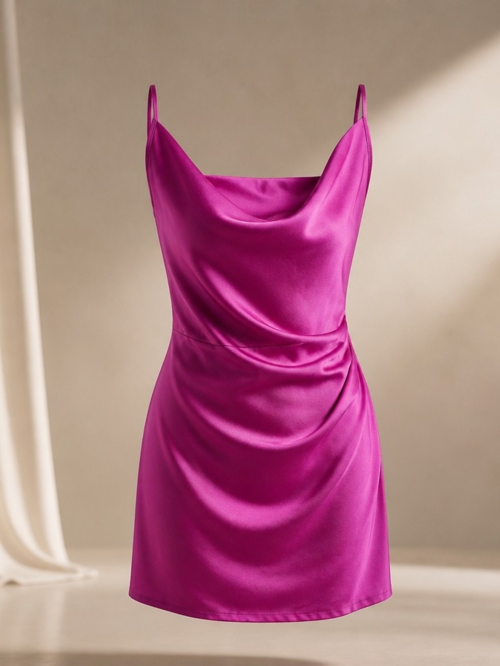Superdown Fuchsia Arezo Cowl Dress Size M
